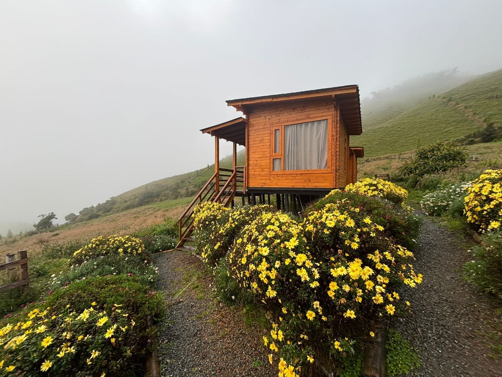 Páramo lodge cabin used on the Colombian Andes route